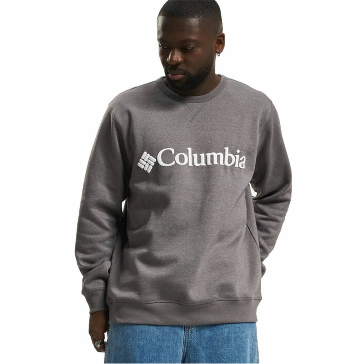 Herren Sweater ohne Kapuze Columbia Logo Fleece Crew Dunkelgrau - AWK Flagship