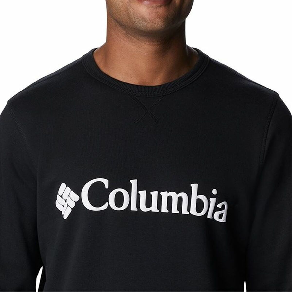 Kaufe Herren Sweater ohne Kapuze Columbia Logo Fleece Crew Schwarz bei AWK Flagship um € 63.00