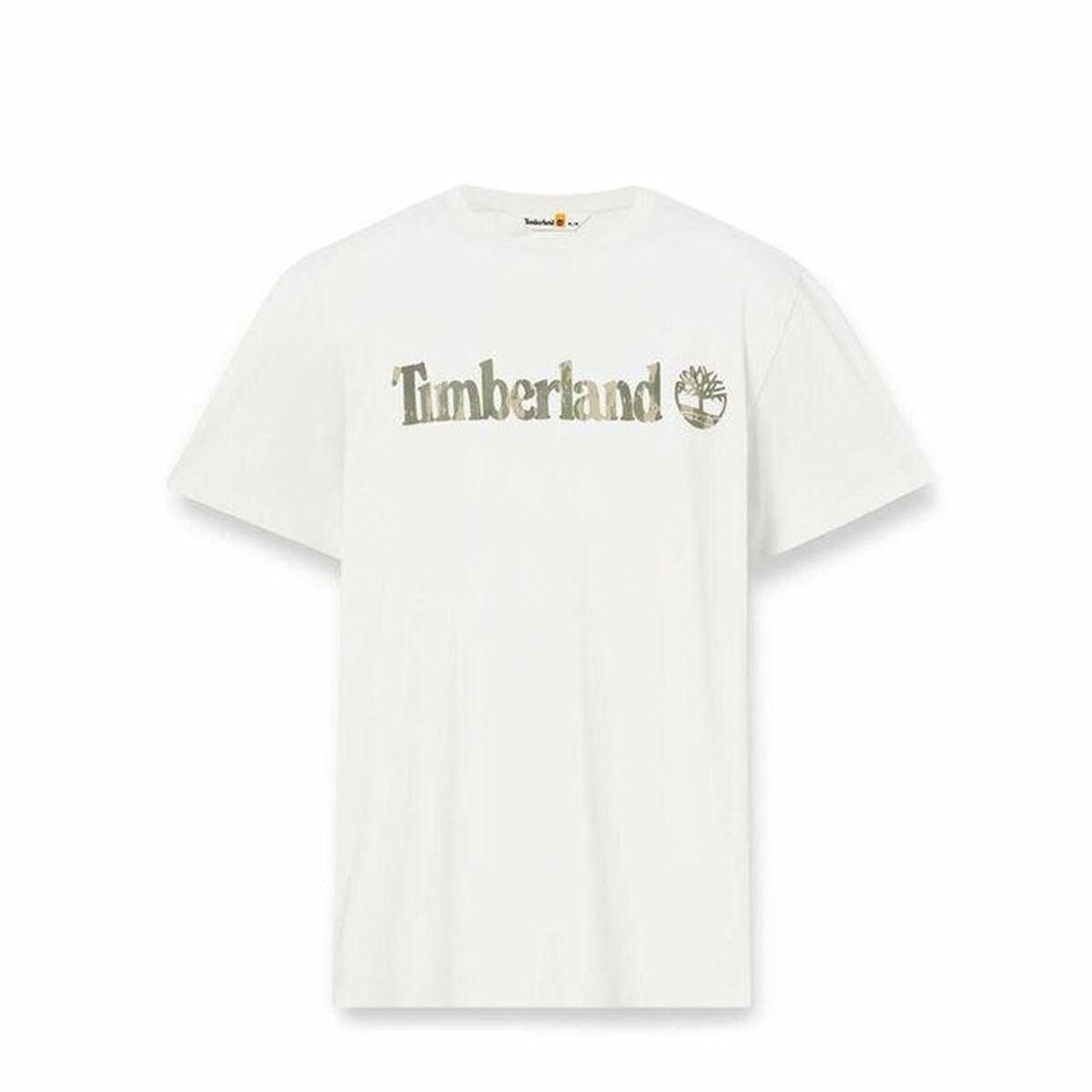 Herren Kurzarm-T-Shirt Timberland Kennebec River Camo Linear Logo Weiß - AWK Flagship