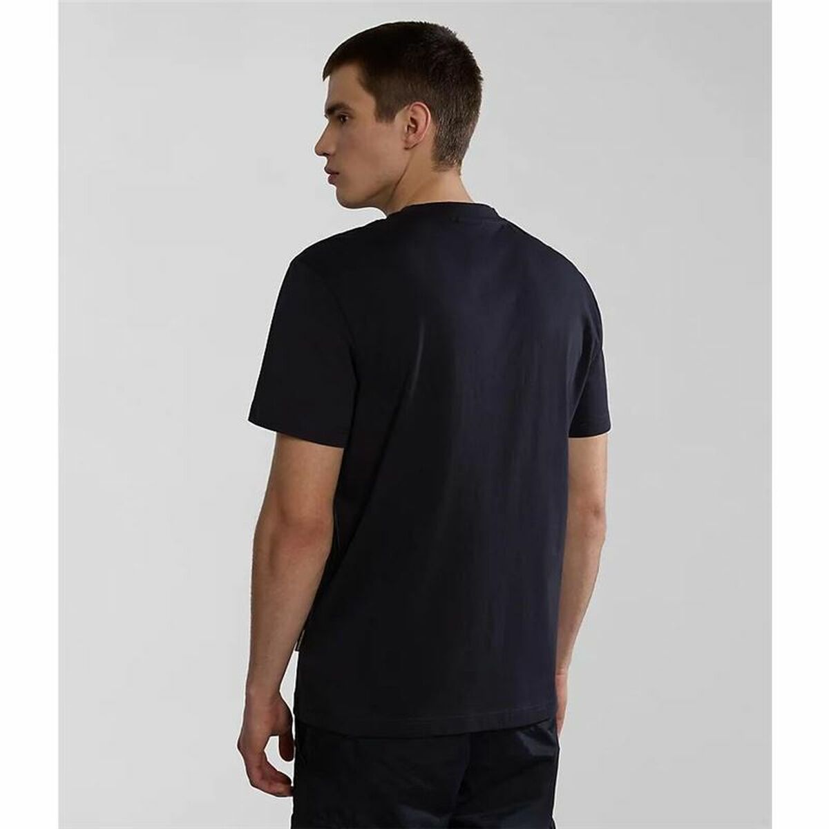 Herren Kurzarm-T-Shirt Napapjiri S-Faber Schwarz - AWK Flagship