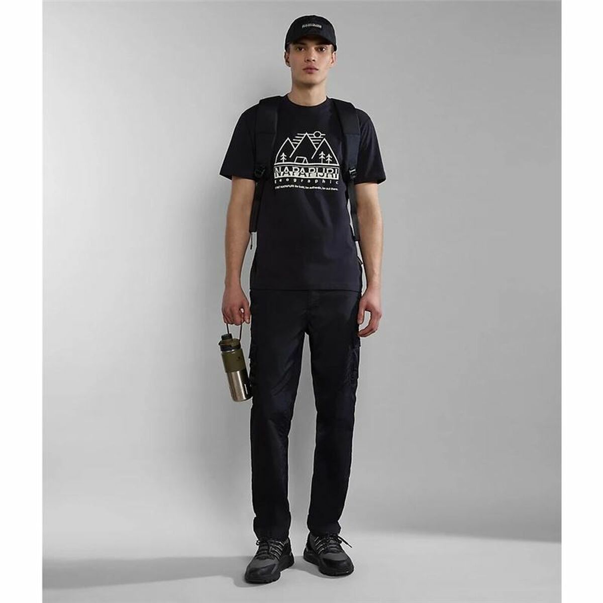 Herren Kurzarm-T-Shirt Napapijri S-Faber Schwarz - AWK Flagship