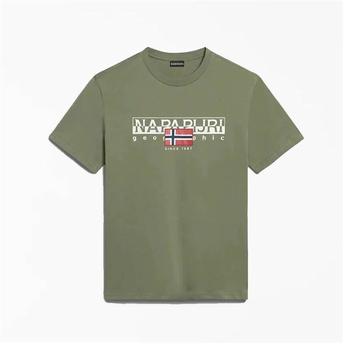 Herren Kurzarm-T-Shirt Napapjiri  S-Aylmer Olive - AWK Flagship