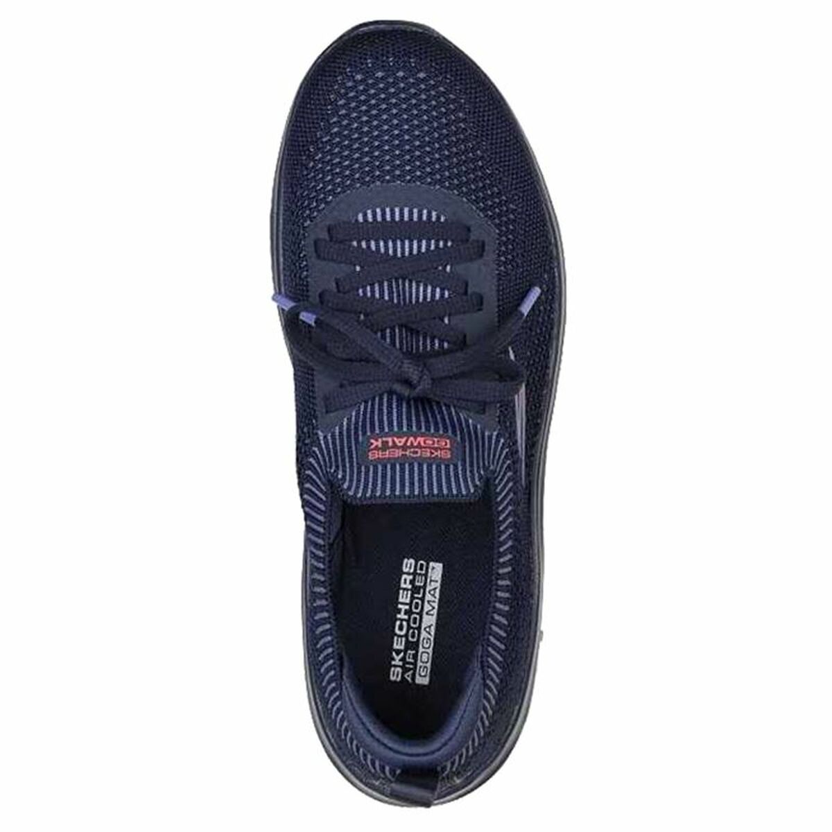 Laufschuhe für Damen Skechers Engineered Flat Knit W Blau Schwarz - AWK Flagship