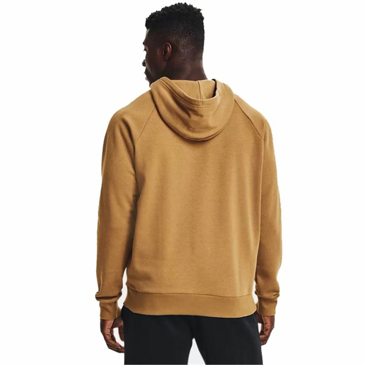 Herren Sweater mit Kapuze Under Armour Rival Big Logo Ocker - AWK Flagship