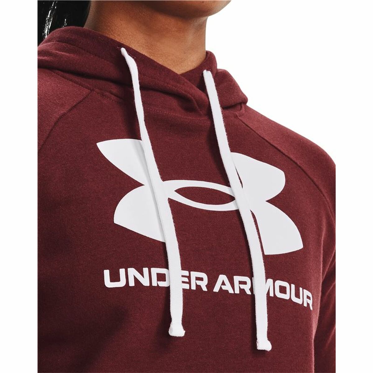 Damen Sweater mit Kapuze Under Armour Rival Fleece Granatrot - AWK Flagship