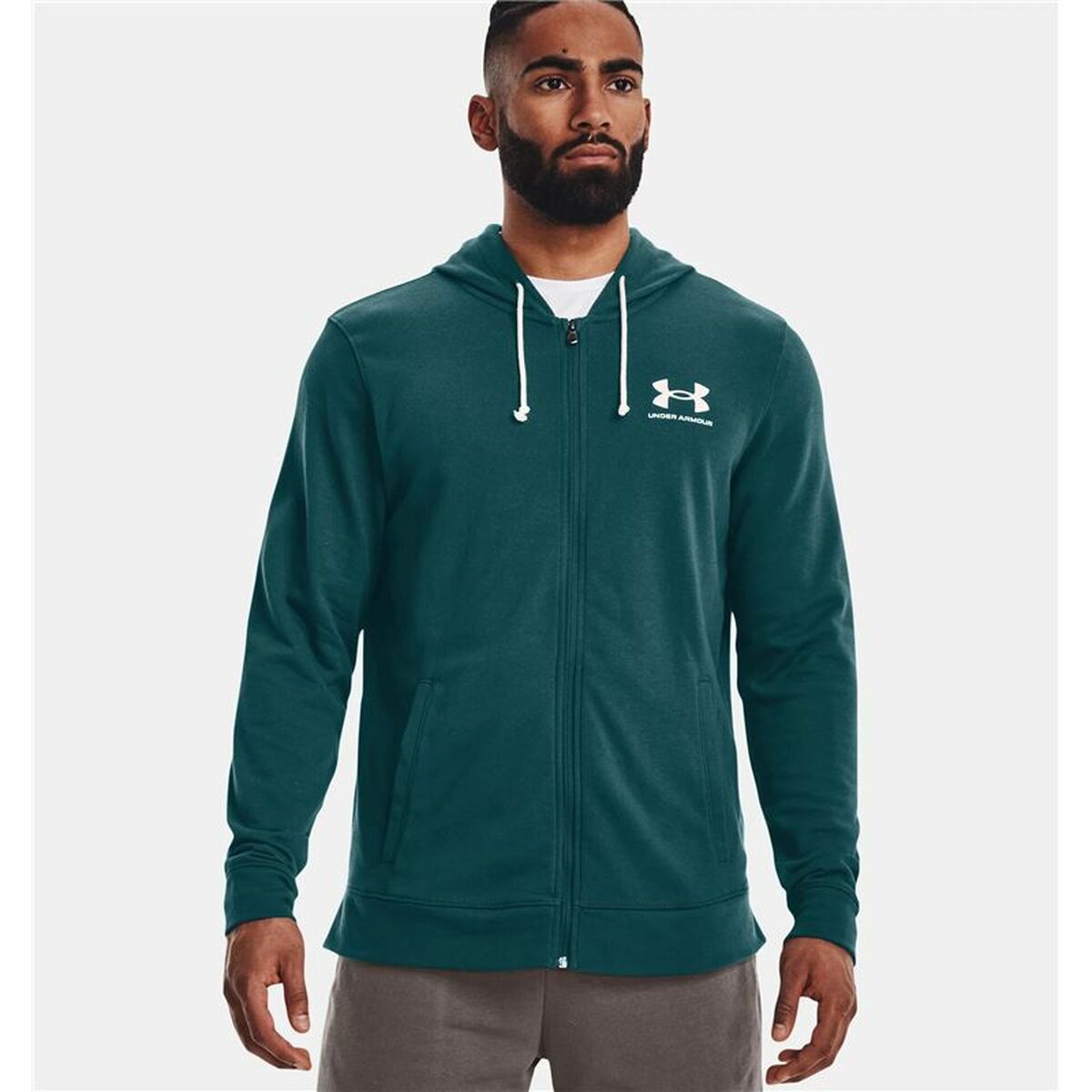 Sportjacke für Herren Under Armour Rival Terry grün - AWK Flagship