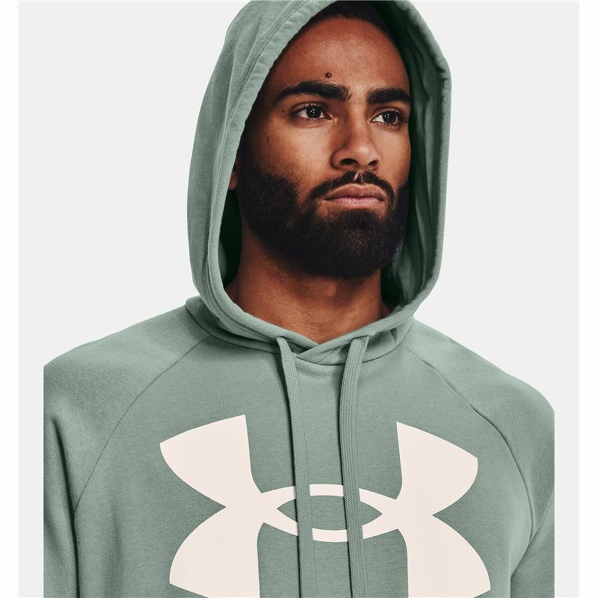 Herren Sweater mit Kapuze Under Armour Rival Big Logo grün - AWK Flagship