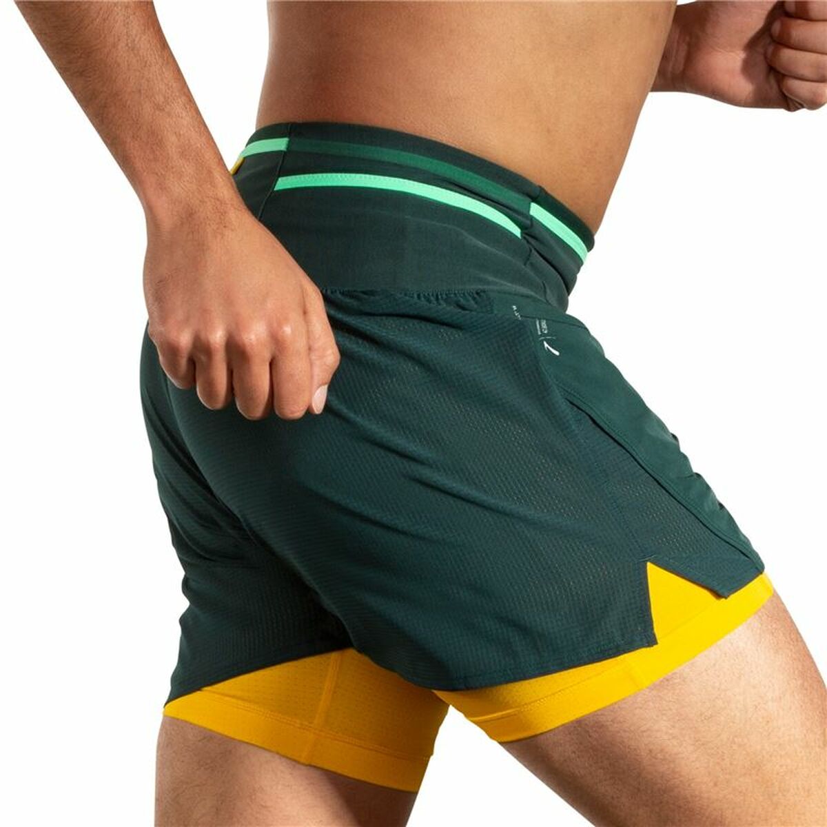 Herren-Sportshorts Brooks High Point 5" 2-in-1 grün - AWK Flagship