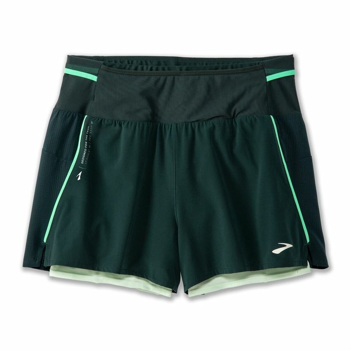 Damen-Sportshorts Brooks High Point 3" 2-in-1 2.0 grün - AWK Flagship