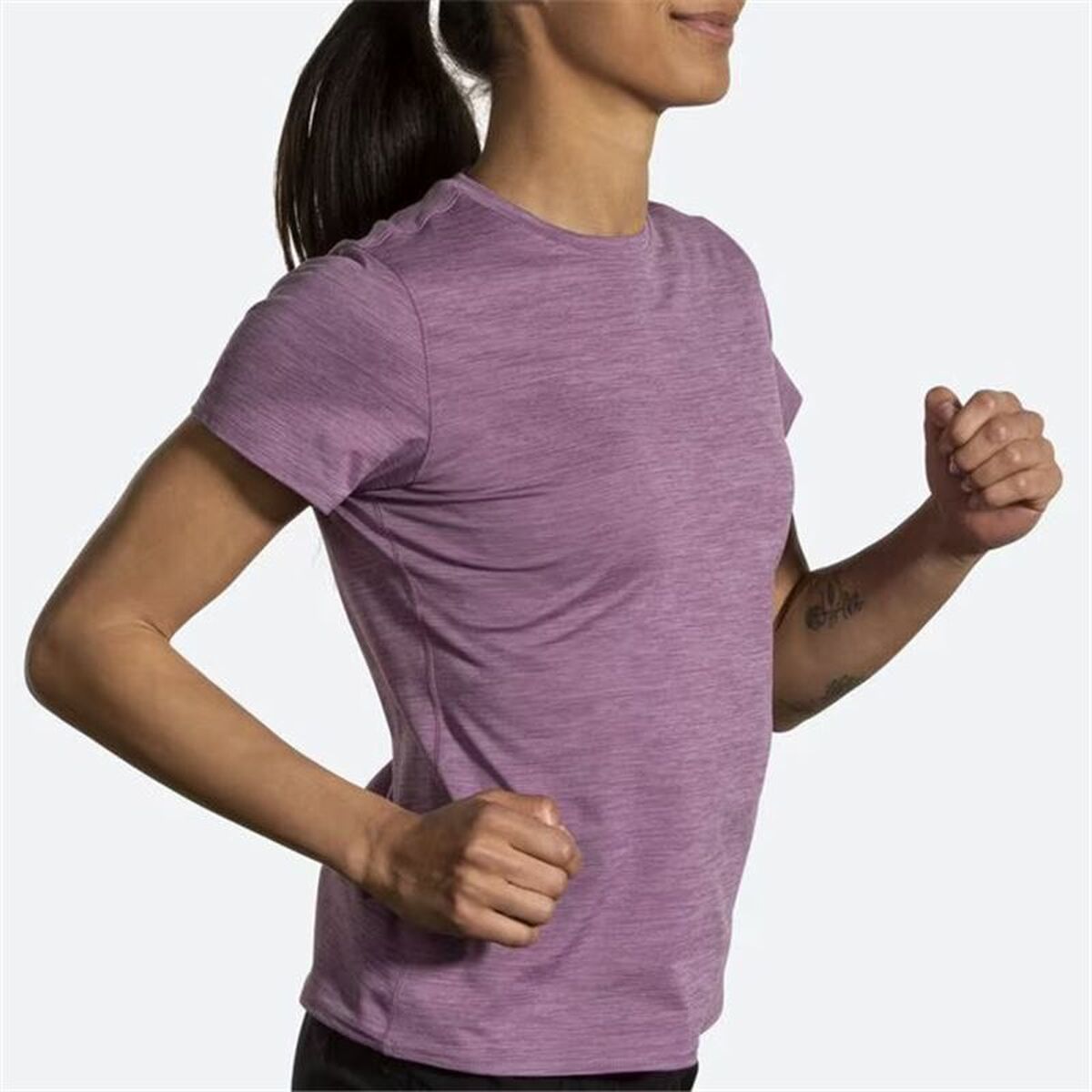 Damen Kurzarm-T-Shirt Brooks Luxe Lila - AWK Flagship