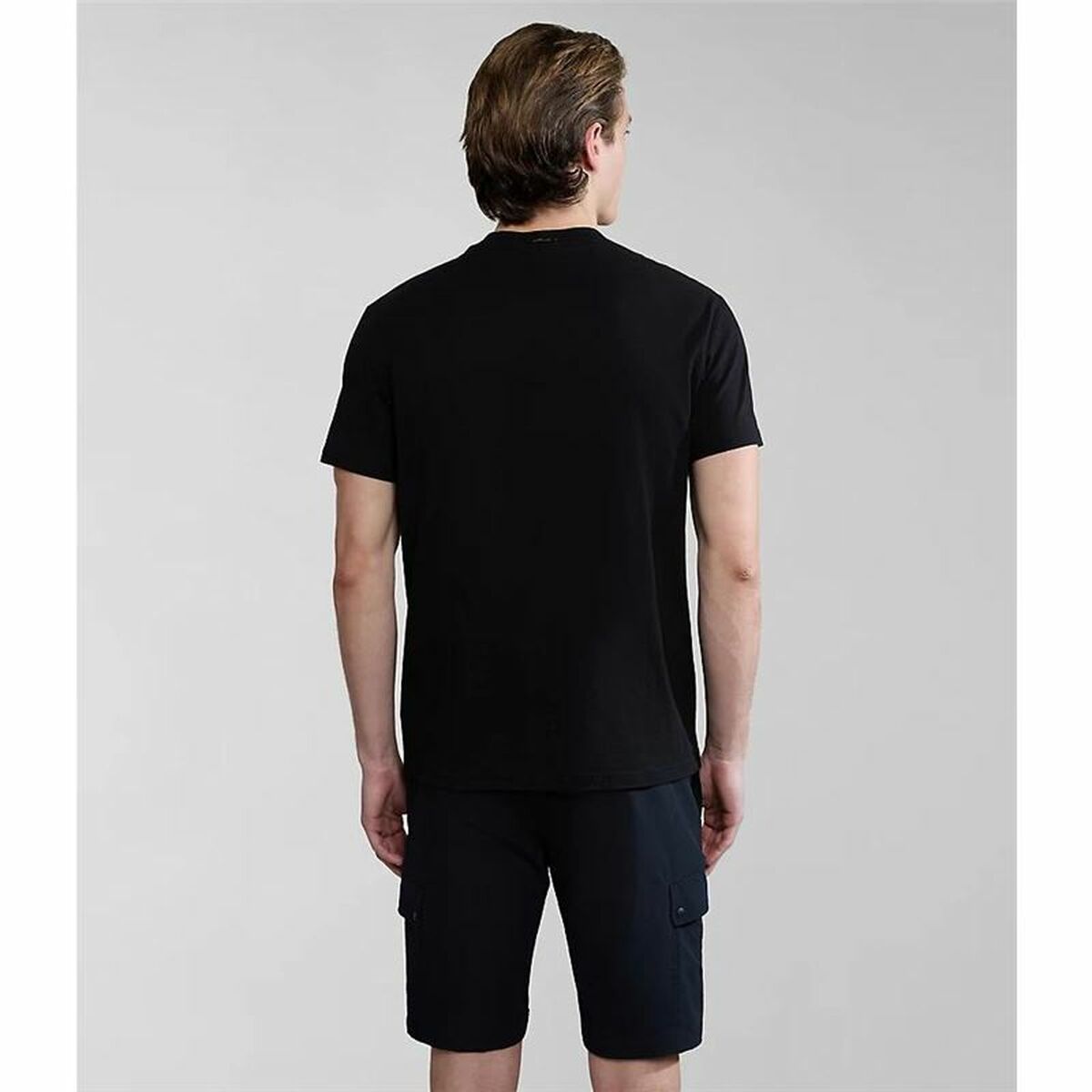 Herren Kurzarm-T-Shirt Napapjiri S-Bollo Schwarz - AWK Flagship