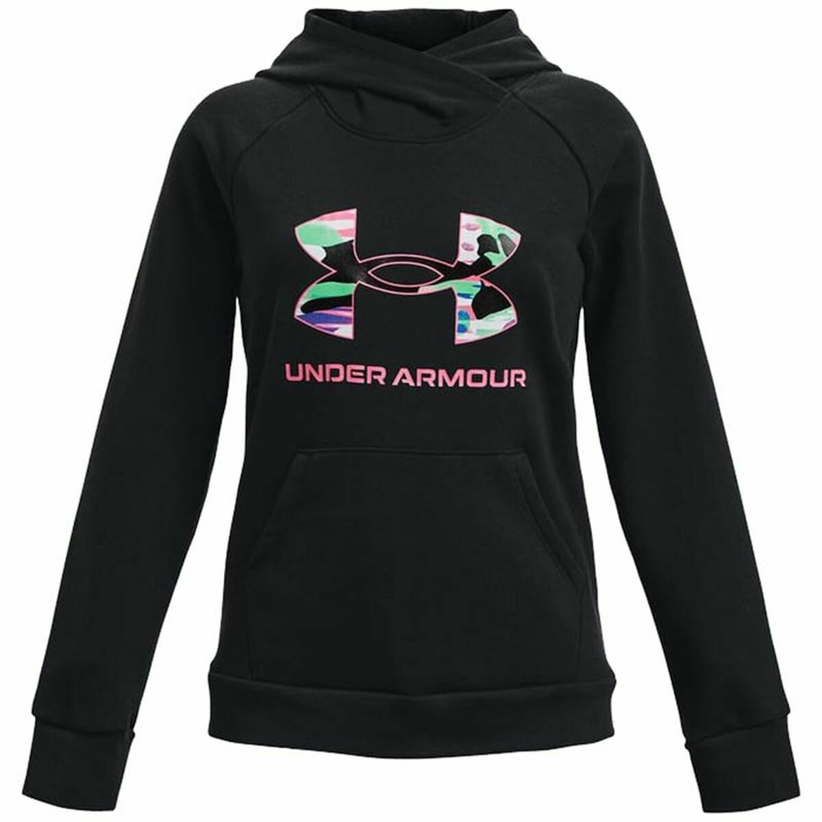 Sweatshirt mit Kapuze für Mädchen Under Armour Rival Big Logo Schwarz - AWK Flagship