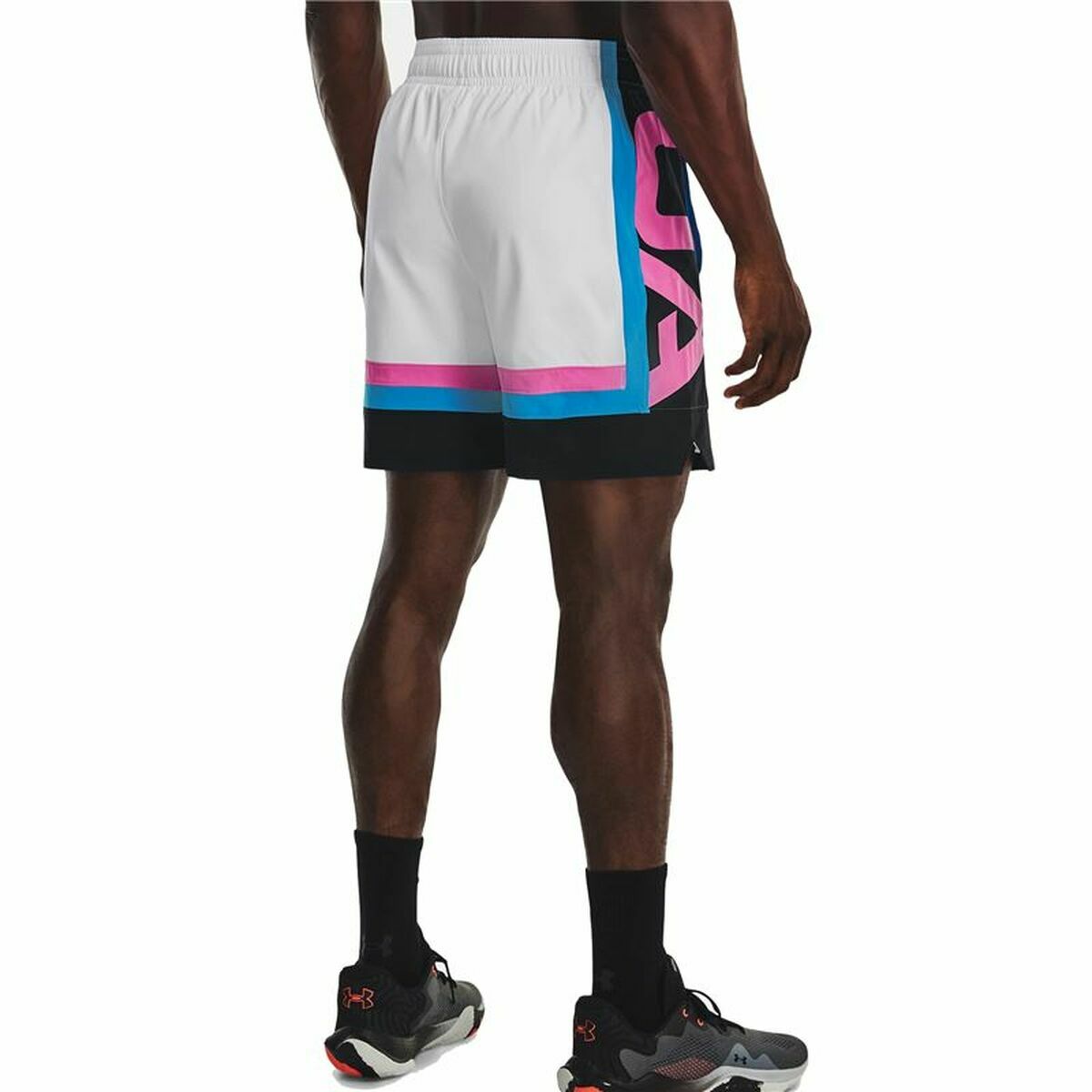 Basketballshorts für Herren Under Armour Baselin  Weiß - AWK Flagship