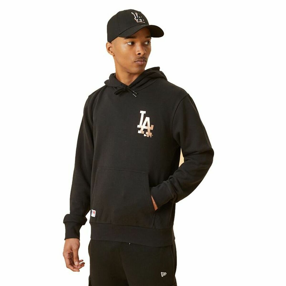 Herren Sweater mit Kapuze New Era LA Dodger Schwarz - AWK Flagship