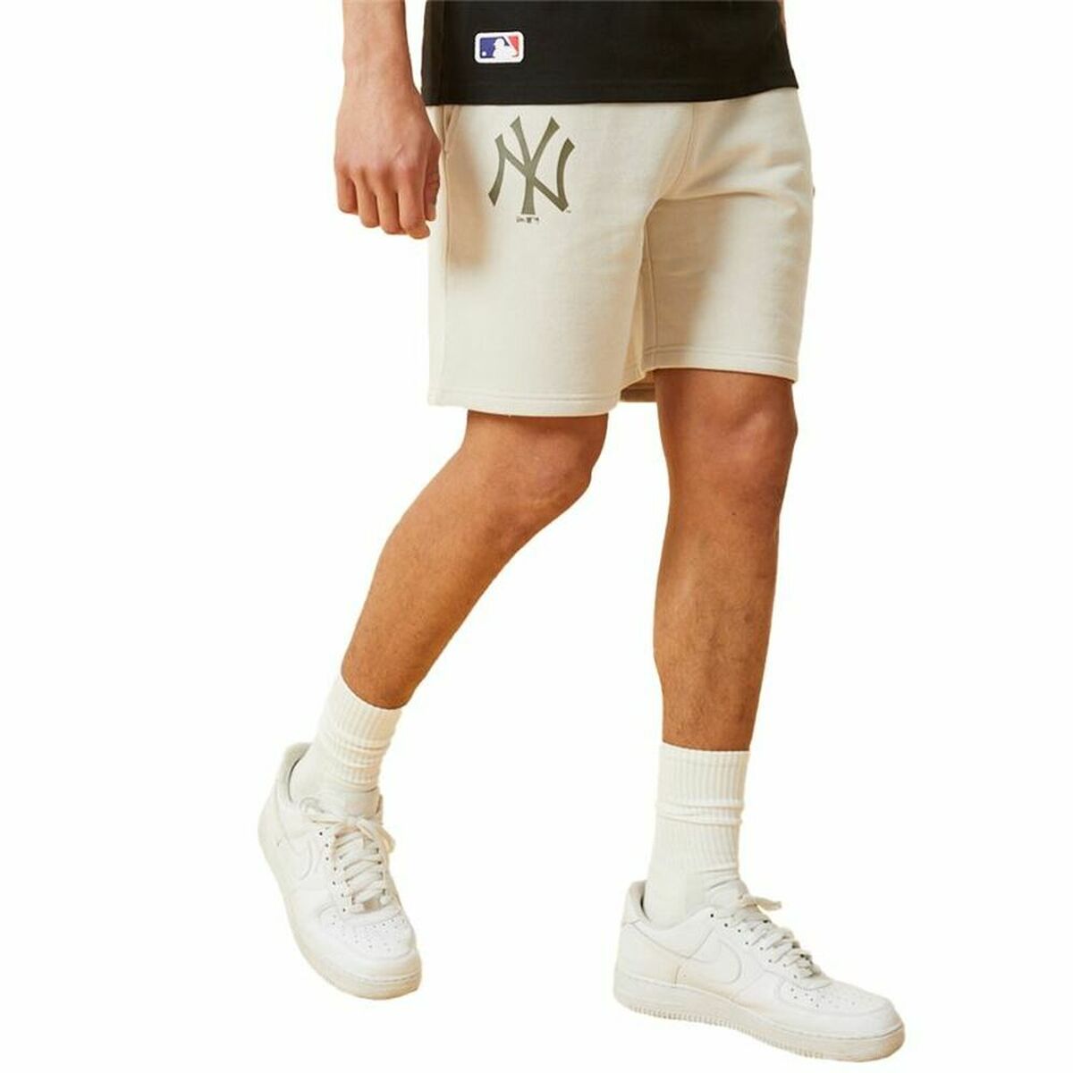 Herren-Sportshorts New Era MLB Seasonal Team New York Beige - AWK Flagship