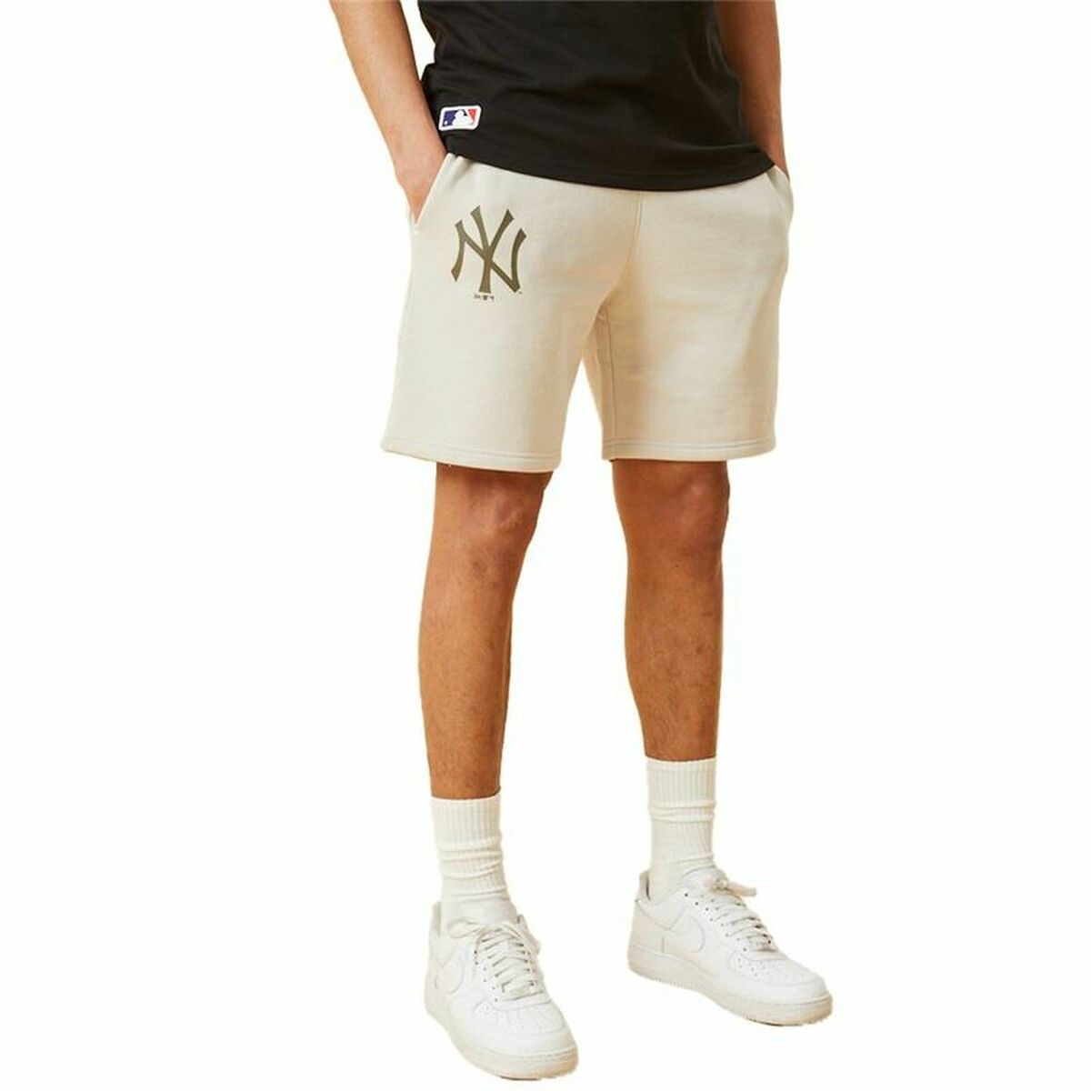 Herren-Sportshorts New Era MLB Seasonal Team New York Beige - AWK Flagship