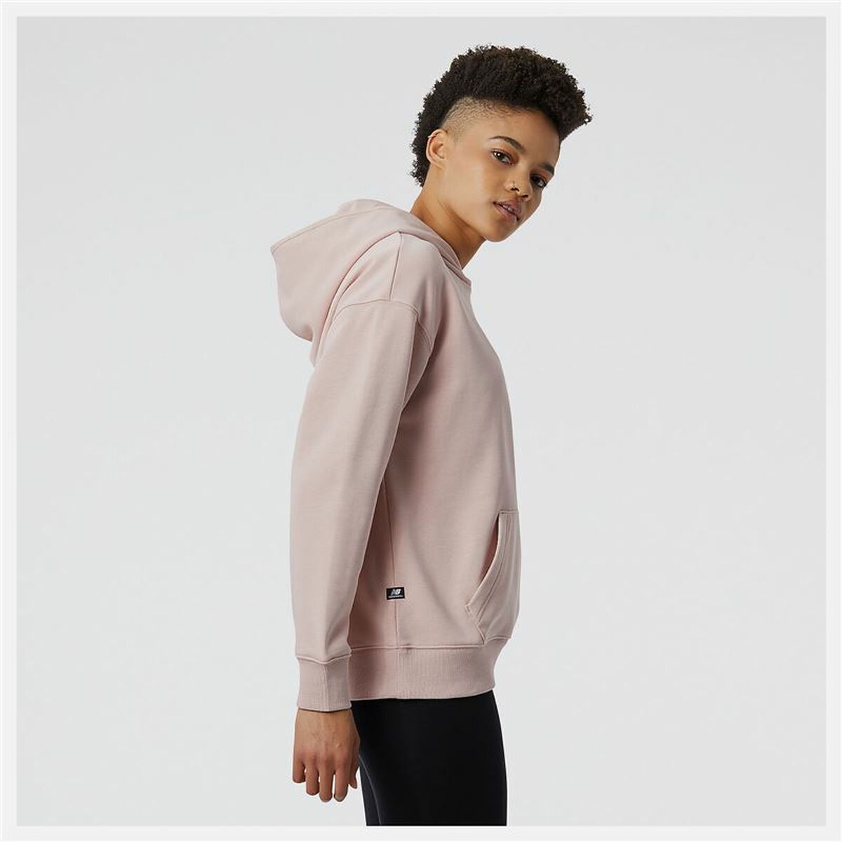 Damen Sweater mit Kapuze New Balance Essentials Candy Rosa - AWK Flagship