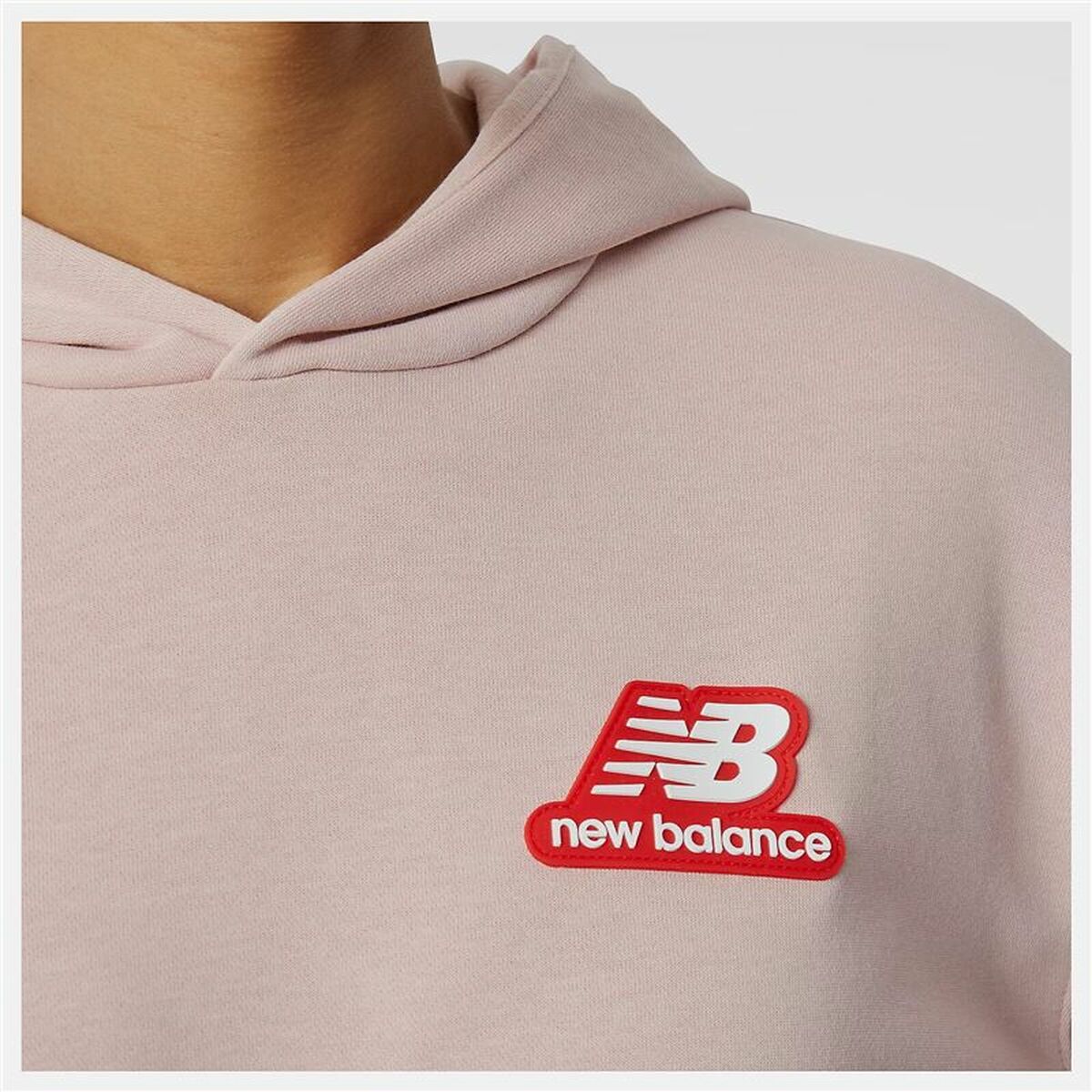 Damen Sweater mit Kapuze New Balance Essentials Candy Rosa - AWK Flagship