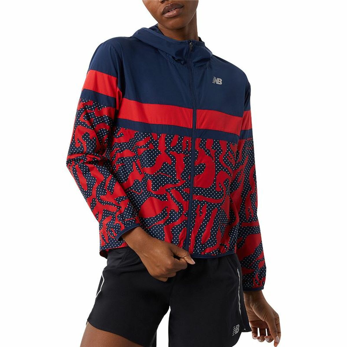 Sportjacke für Frauen New Balance Printed Accelerate Blau - AWK Flagship