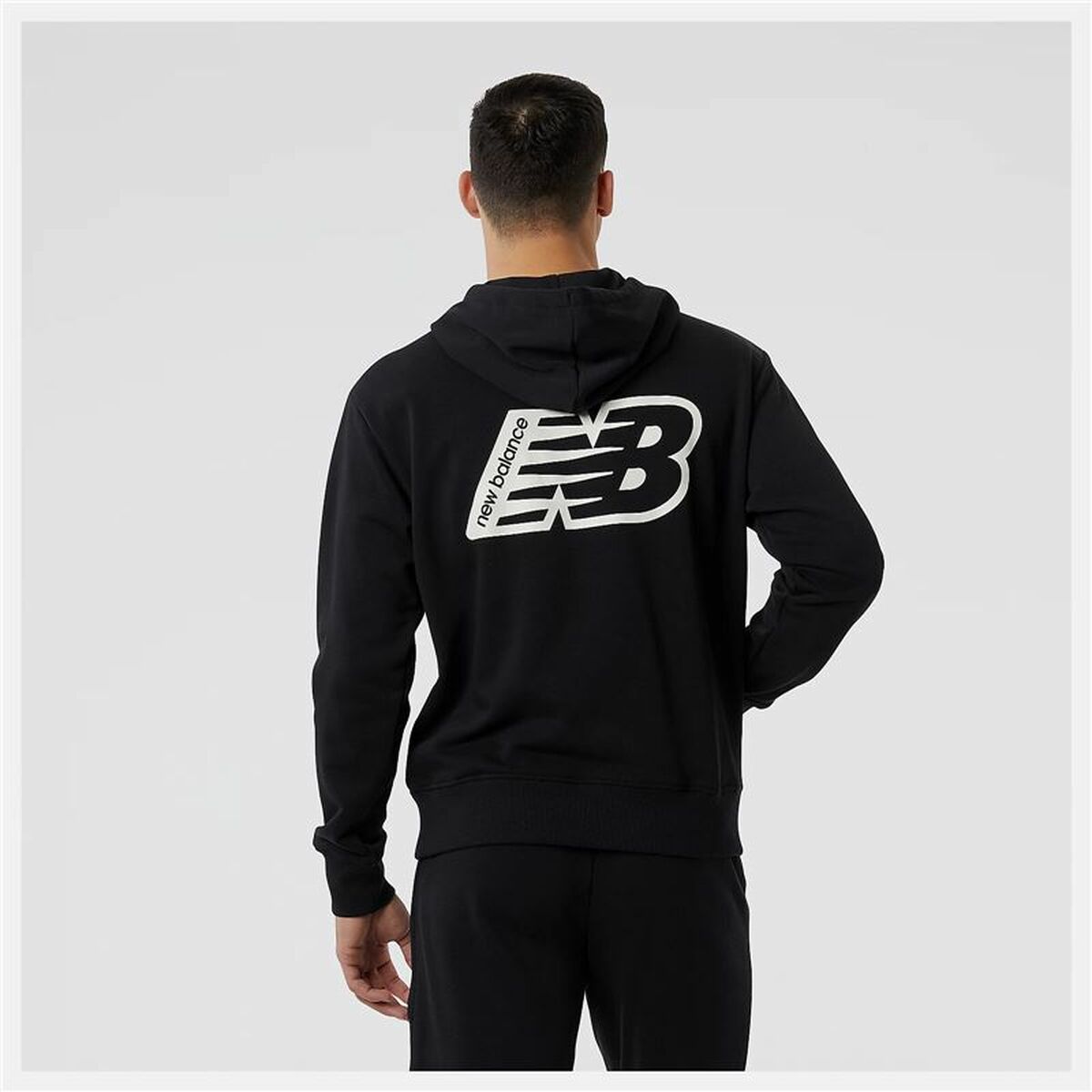 Herren Sweater mit Kapuze New Balance Essentials Fleece Schwarz - AWK Flagship