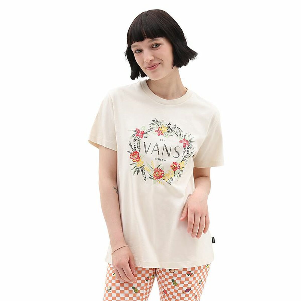 Damen Kurzarm-T-Shirt Vans Wreath Of Flowers Bff Tee-B - AWK Flagship