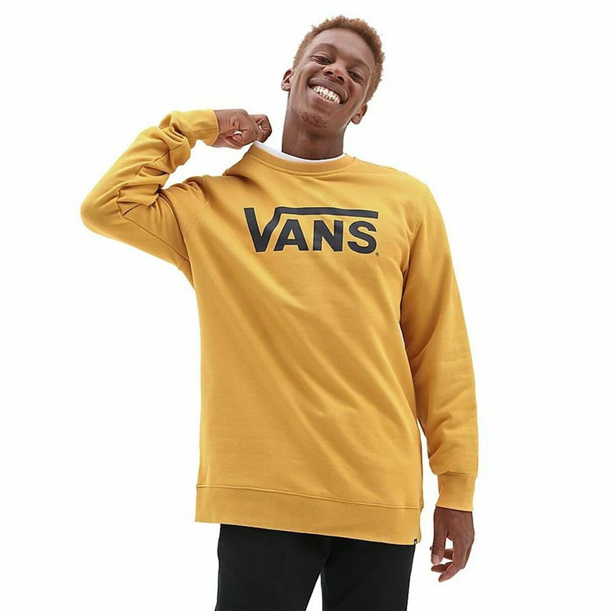 Herren Sweater ohne Kapuze Vans Crew-B Ocker - AWK Flagship