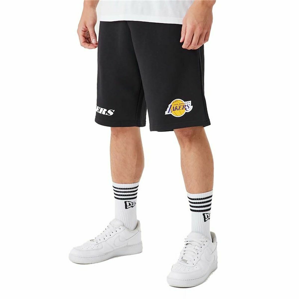 Herren-Sportshorts New Era NBA LA Lakers  Schwarz Herren - AWK Flagship