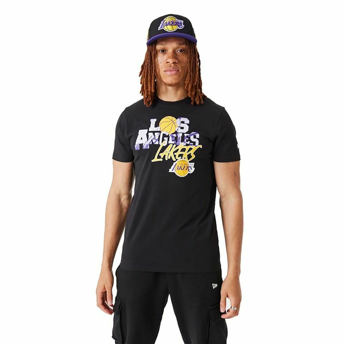 Herren Kurzarm-T-Shirt New Era  NBA Infill Graphic LA Lakers - AWK Flagship