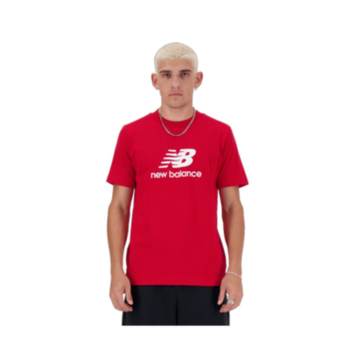 Herren Kurzarm-T-Shirt New Balance  LOGO MT41502 TRE Rot - AWK Flagship