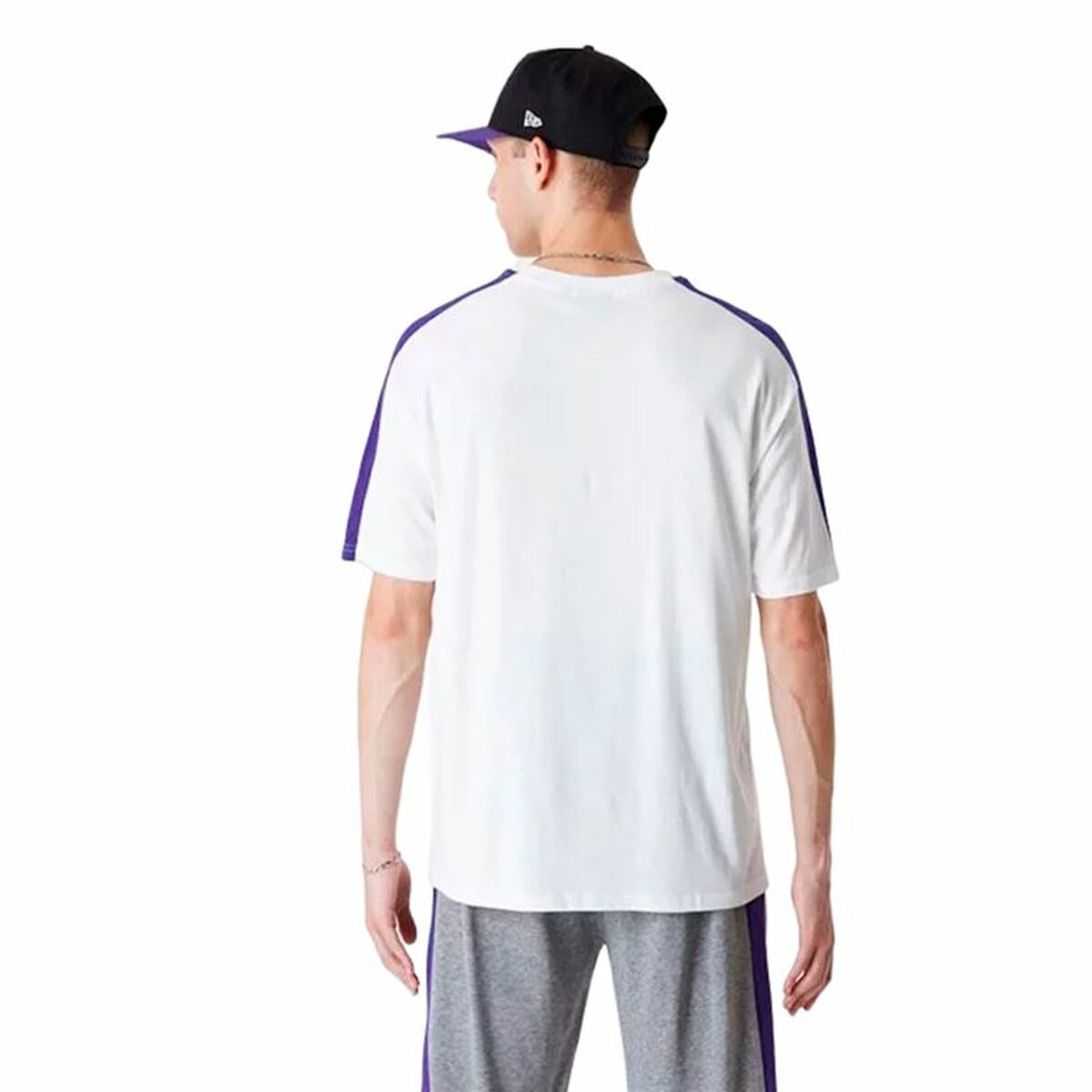 Herren Kurzarm-T-Shirt New Era NBA Colour Block LA Lakers Weiß - AWK Flagship