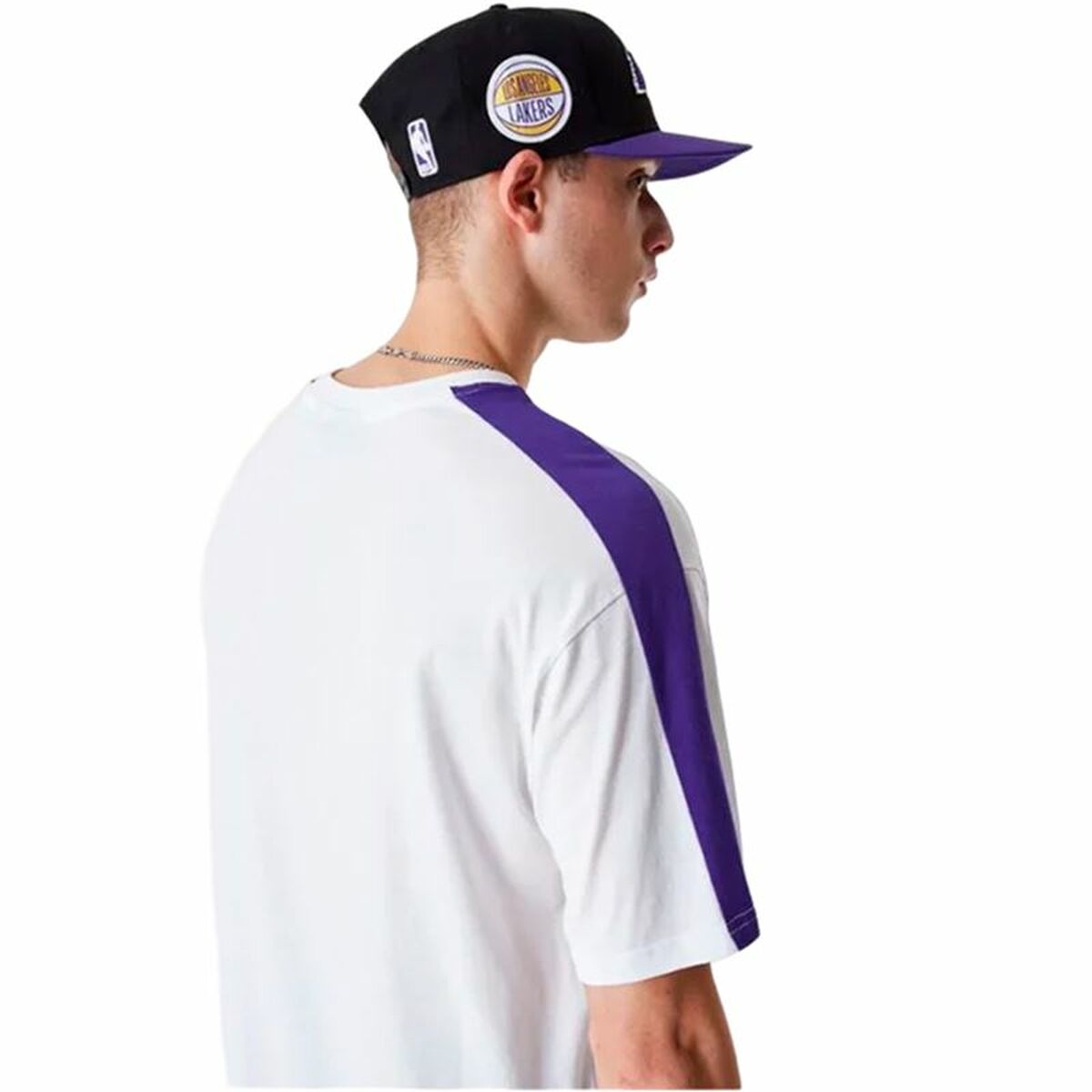 Herren Kurzarm-T-Shirt New Era NBA Colour Block LA Lakers Weiß - AWK Flagship