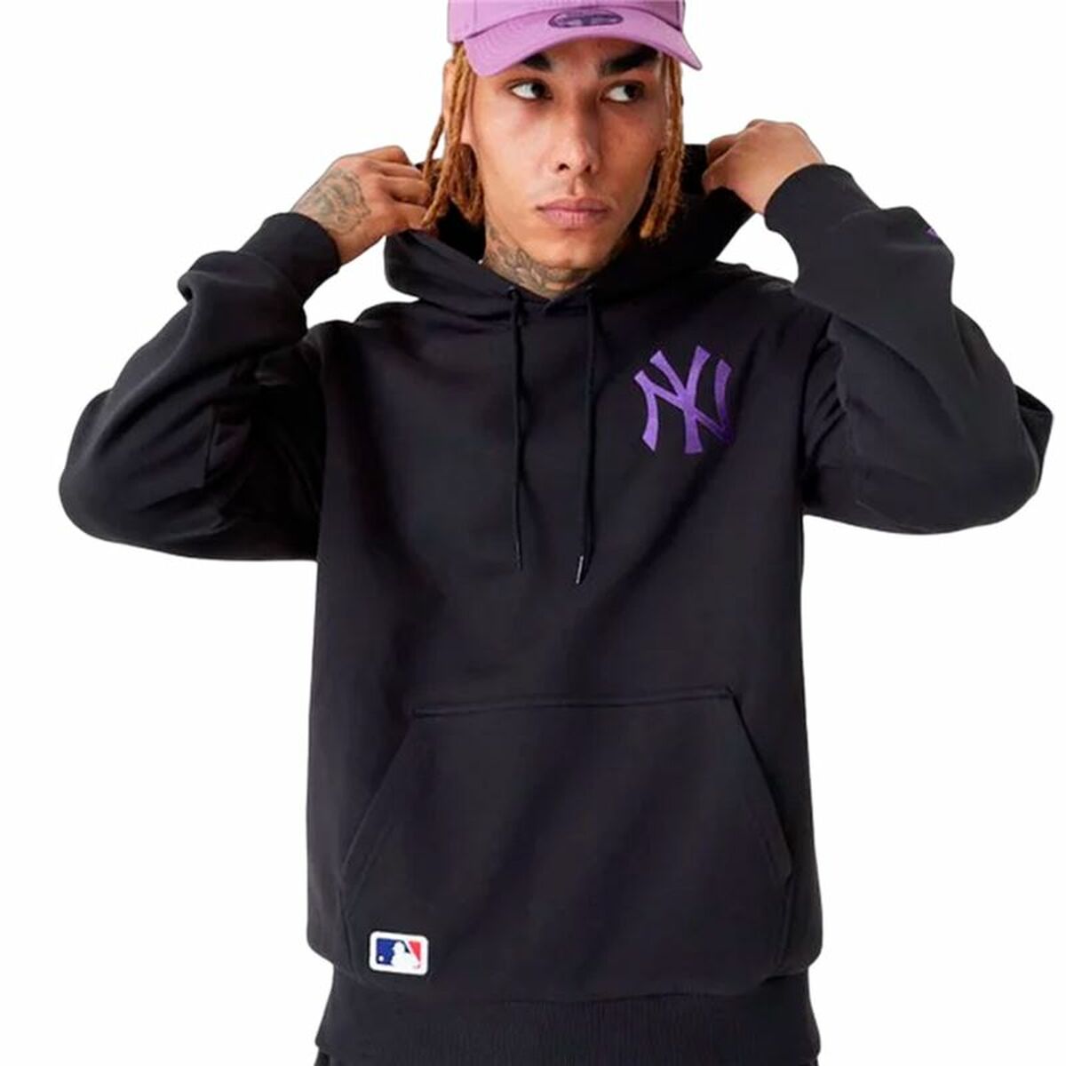 Unisex Sweater mit Kapuze New Era League Essentials New York Yankees Schwarz