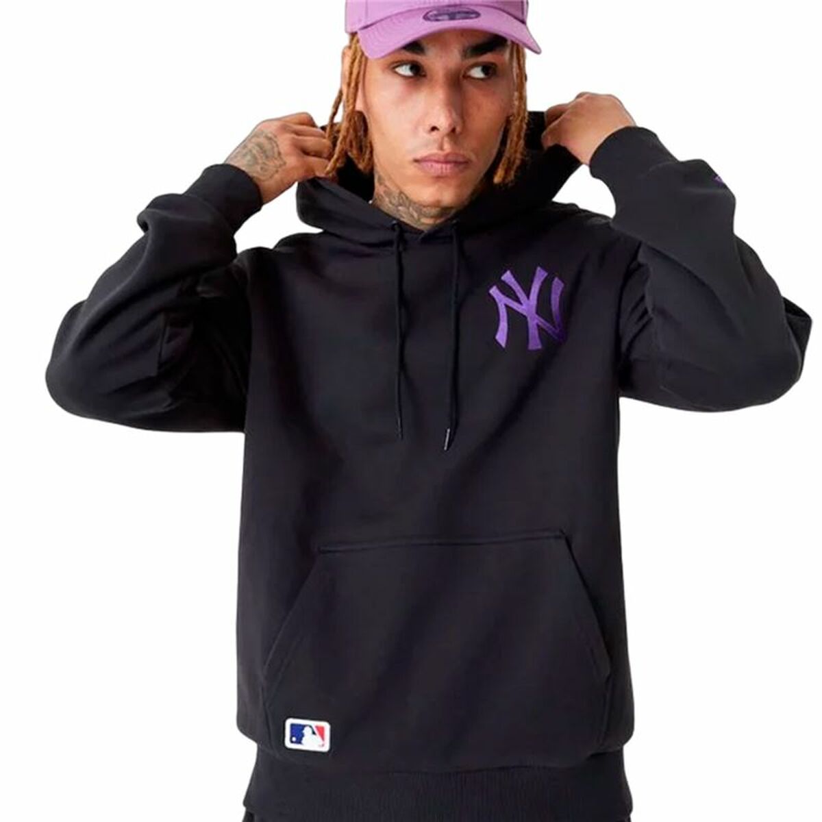 Unisex Sweater mit Kapuze New Era League Essentials New York Yankees Schwarz - AWK Flagship