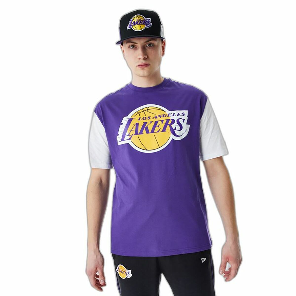 Herren Kurzarm-T-Shirt New Era NBA Colour Insert LA Lakers Lila - AWK Flagship