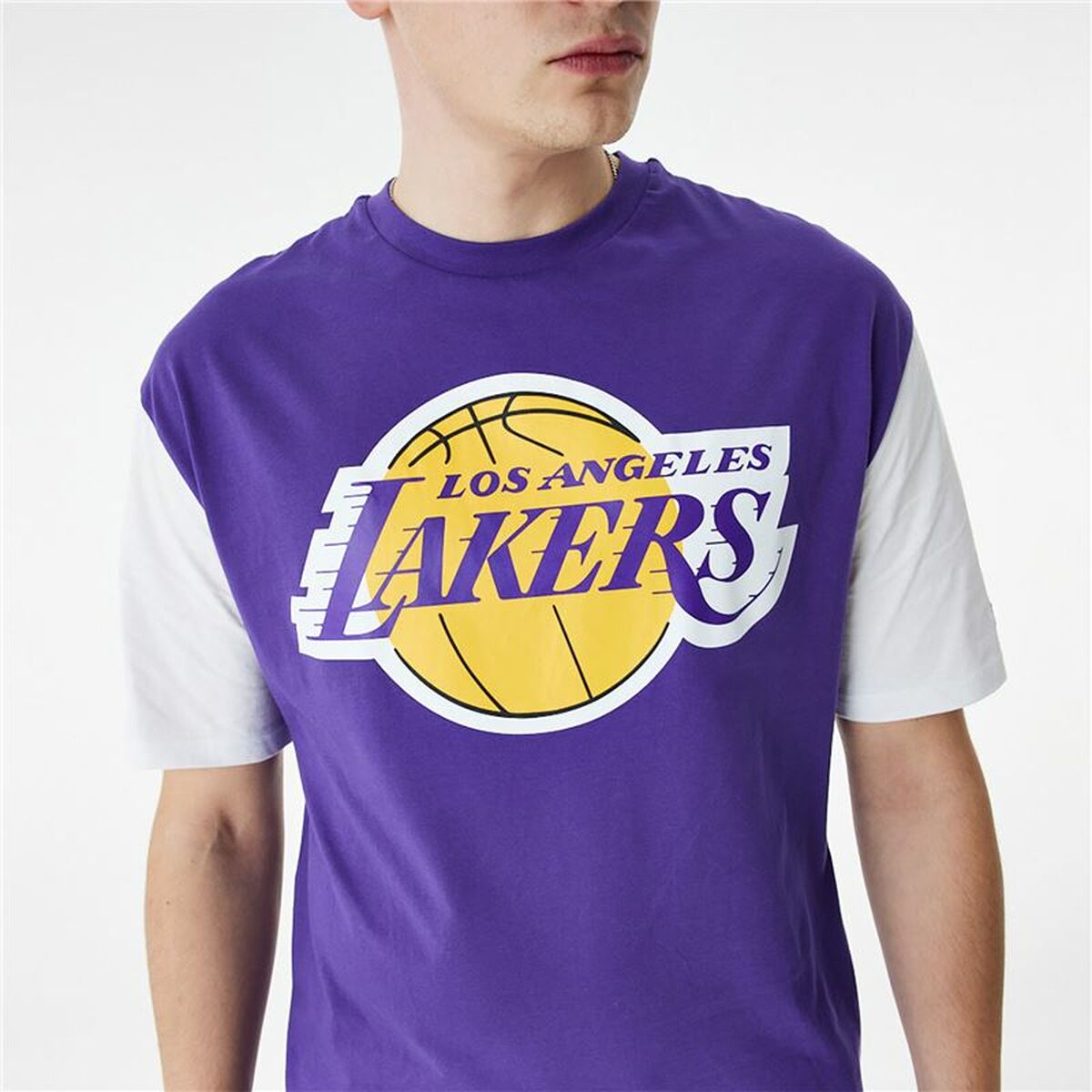 Herren Kurzarm-T-Shirt New Era NBA Colour Insert LA Lakers Lila - AWK Flagship