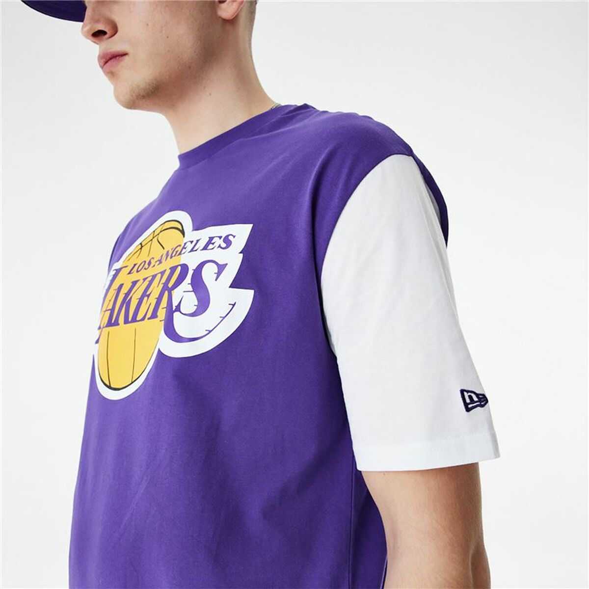 Herren Kurzarm-T-Shirt New Era NBA Colour Insert LA Lakers Lila - AWK Flagship