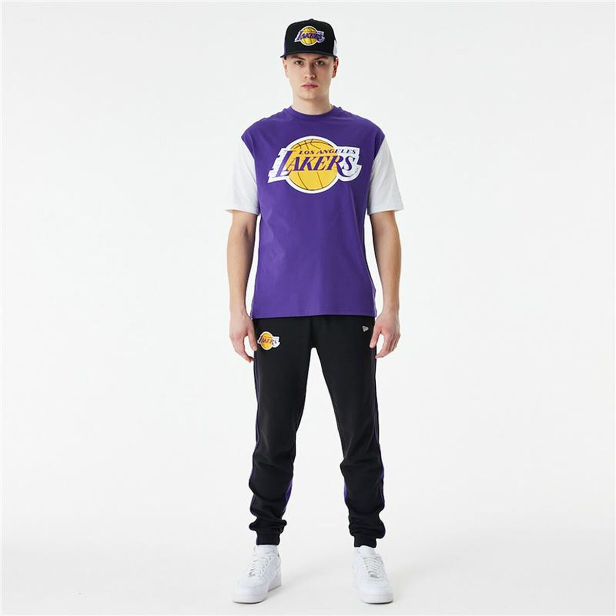 Herren Kurzarm-T-Shirt New Era NBA Colour Insert LA Lakers Lila - AWK Flagship