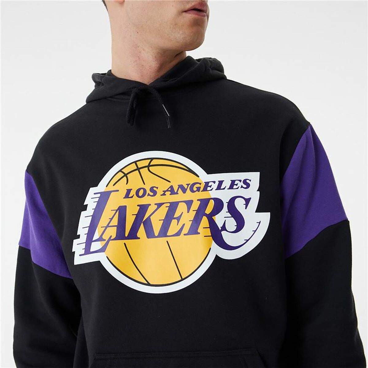 Unisex Sweater mit Kapuze New Era NBA Colour Insert LA Lakers Schwarz - AWK Flagship