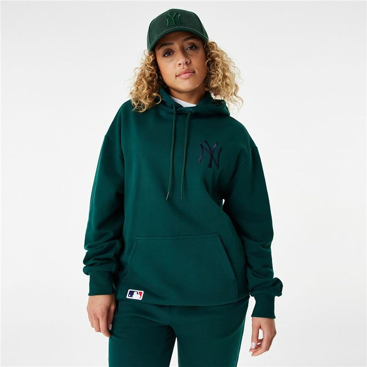 Unisex Sweater mit Kapuze New Era League Essentials New York Yankees Dunkelgrün - AWK Flagship