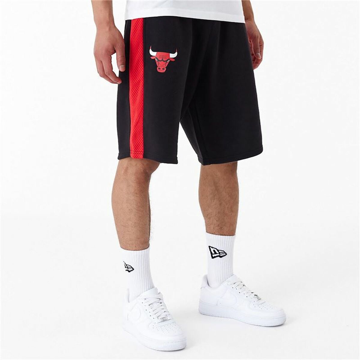 Herren-Sportshorts New Era NBA MESH PANEL OS SHORTS CHIBUL 60435477 Schwarz - AWK Flagship