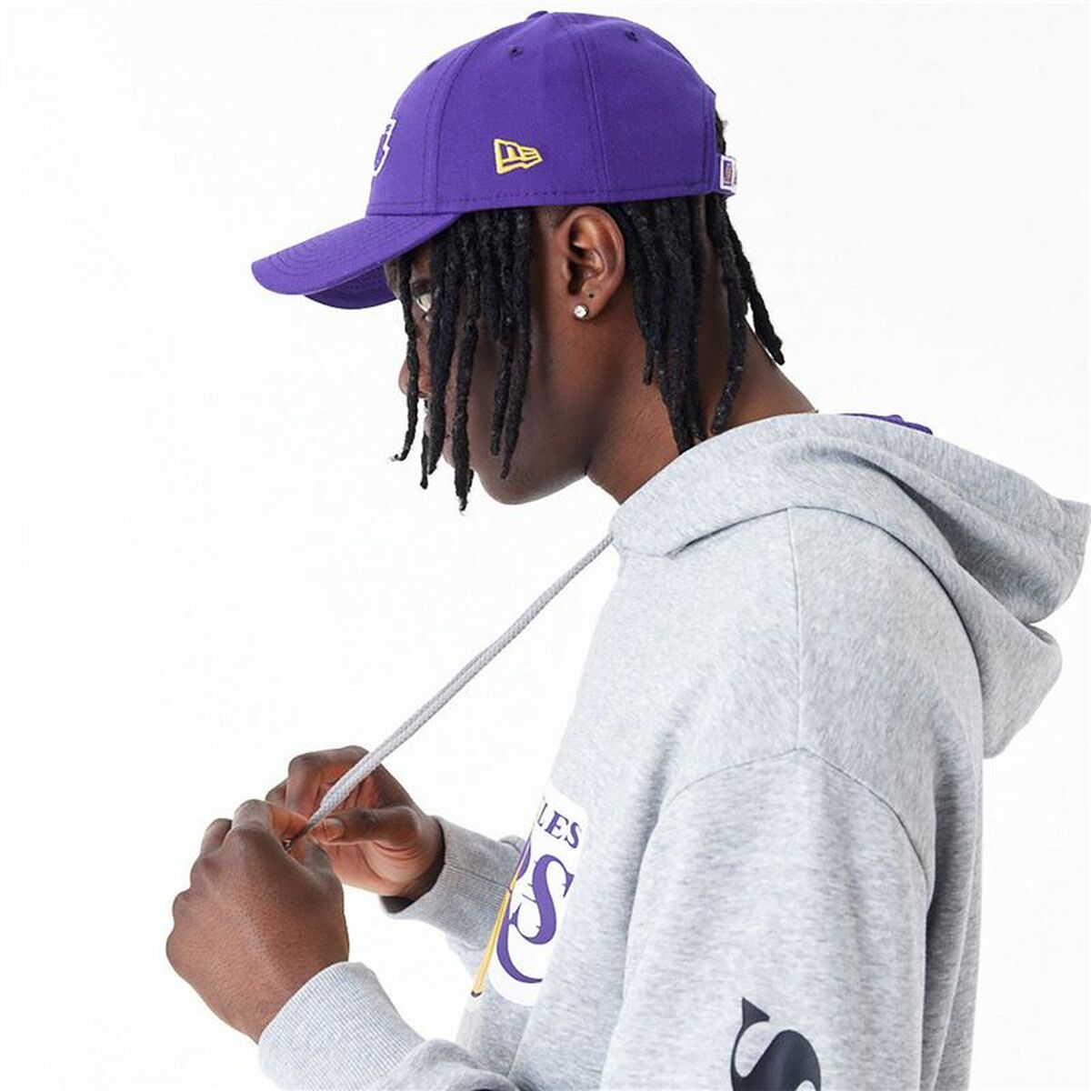 Herren Sweater mit Kapuze New Era La Lakers NBA Grau - AWK Flagship