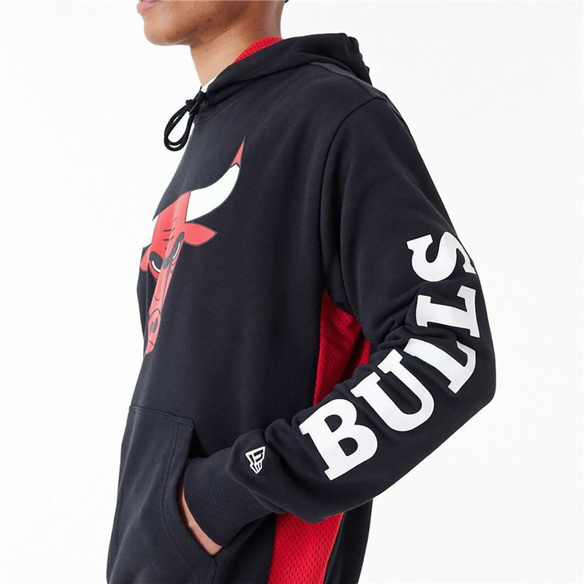 Herren Sweater mit Kapuze New Era Chicago Bulls NBA Schwarz - AWK Flagship