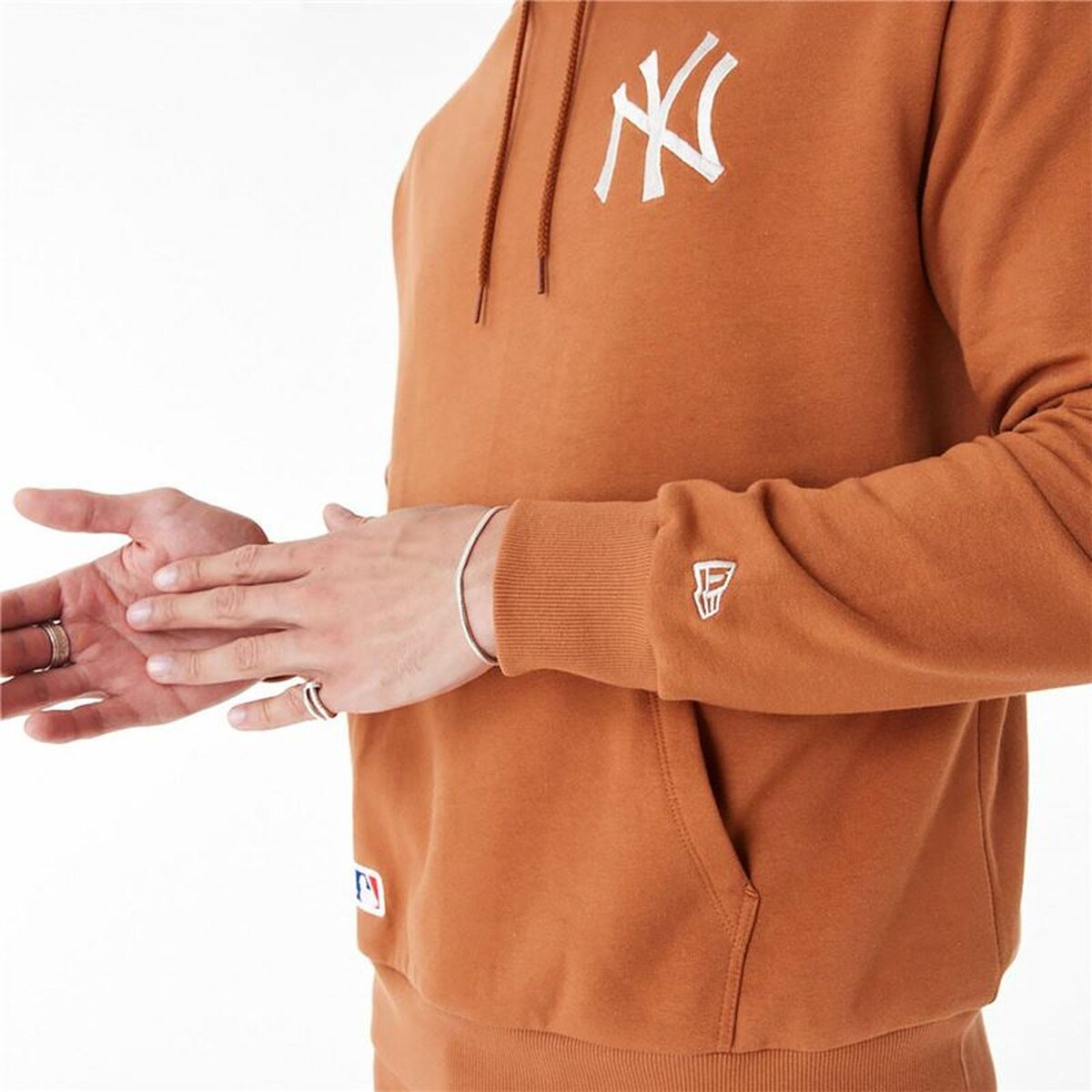 Damen Sweater mit Kapuze New Era League Essential New York Braun - AWK Flagship