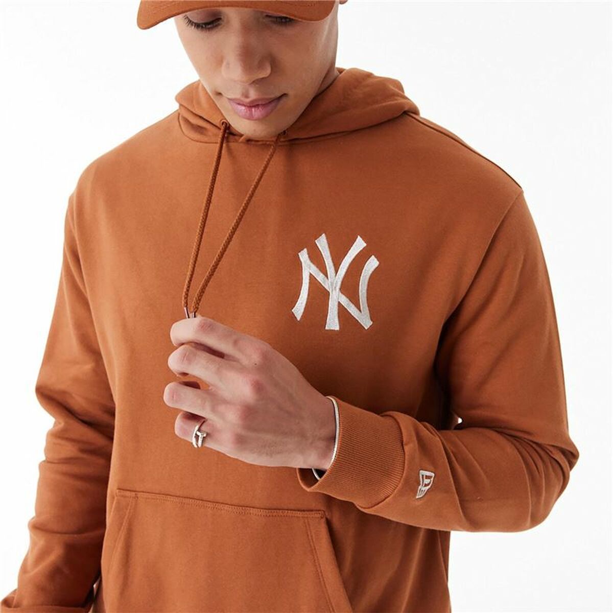 Damen Sweater mit Kapuze New Era League Essential New York Braun - AWK Flagship