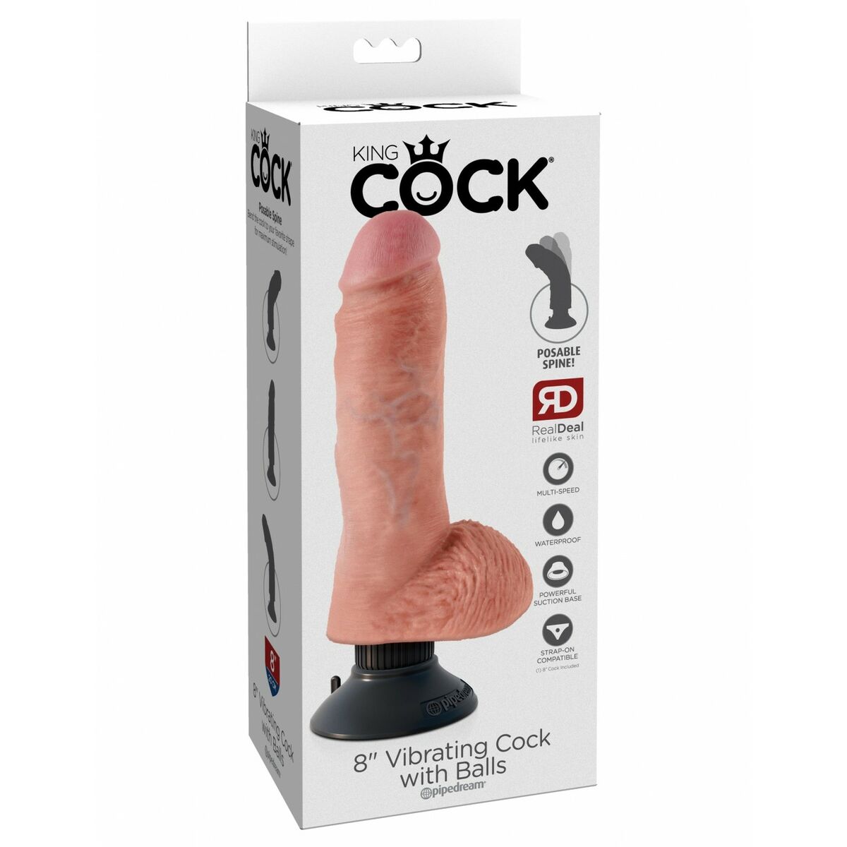 Natürliches Dildo Pipedream - King Cock - AWK Flagship