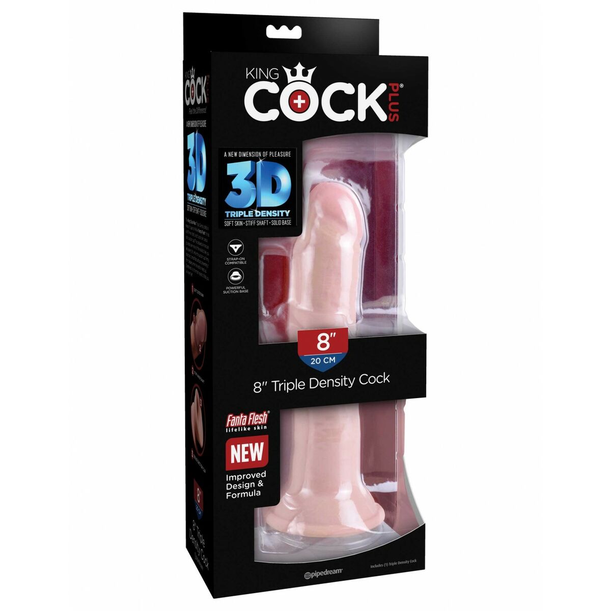 Natürliches Dildo Pipedream - King Cock natürlich - AWK Flagship