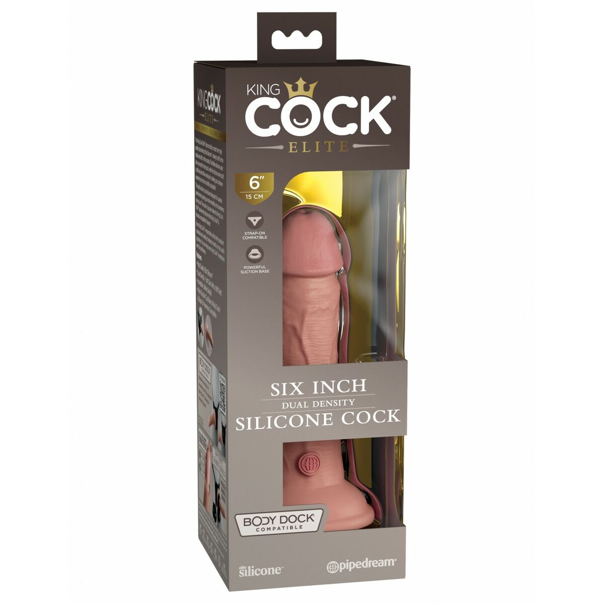 Natürliches Dildo Pipedream - King Cock Silikon natürlich - AWK Flagship