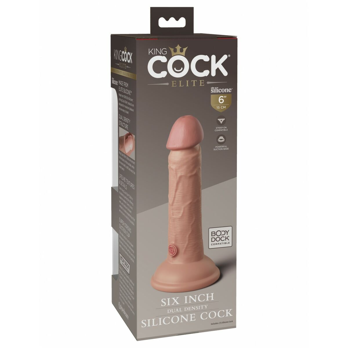 Natürliches Dildo Pipedream - King Cock Silikon natürlich - AWK Flagship