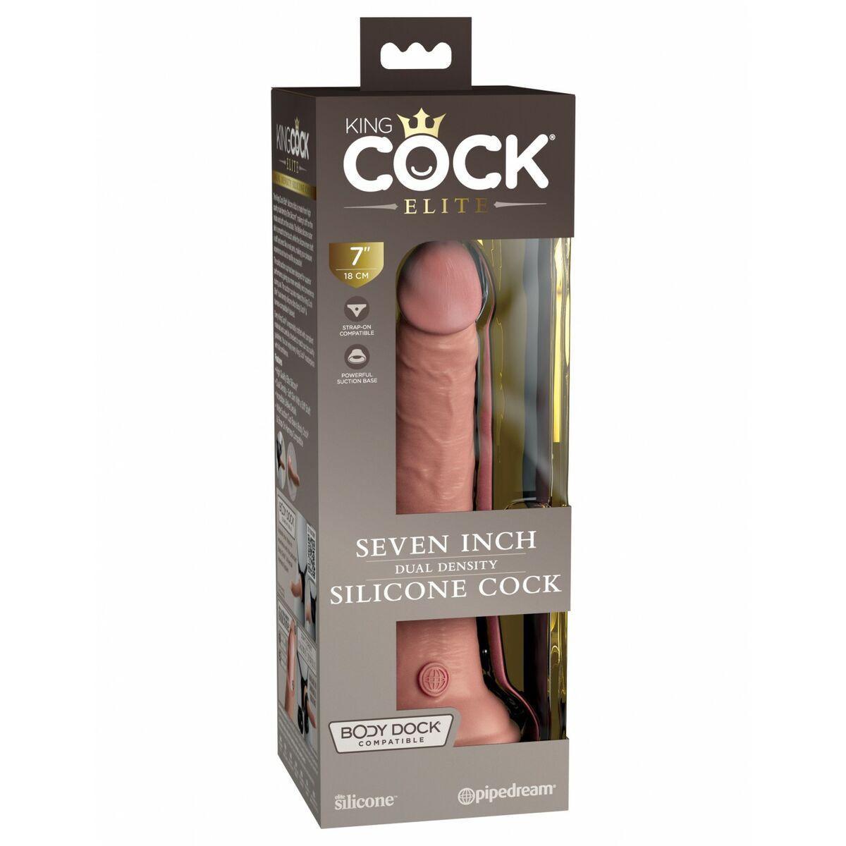 Natürliches Dildo Pipedream - King Cock Silikon natürlich - AWK Flagship