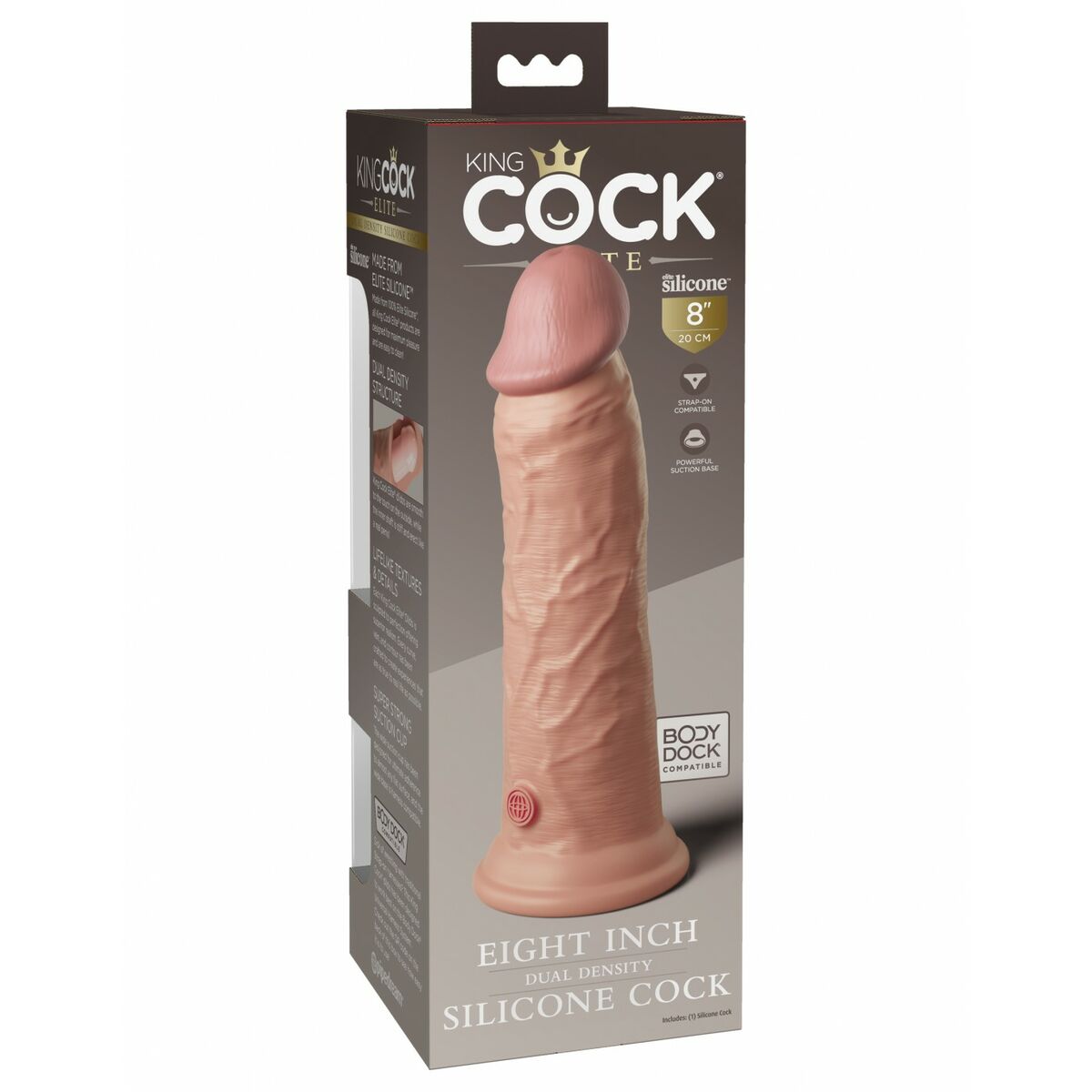 Natürliches Dildo Pipedream - King Cock Silikon natürlich - AWK Flagship